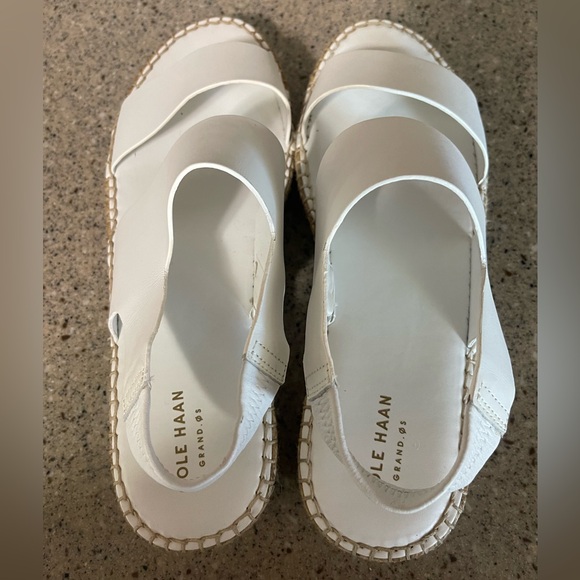 Cole Haan Women’s Cloud Feel Espadrilles White Sandals Size 9.5 - Picture 7 of 9